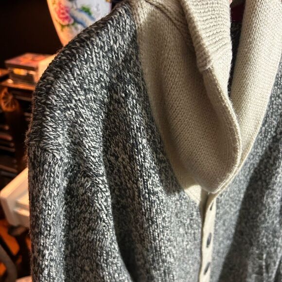 Bluenotes Cabin Sock Style Cardigan Unisex Size Large Cardigan Gray Pockets - Picture 9 of 15